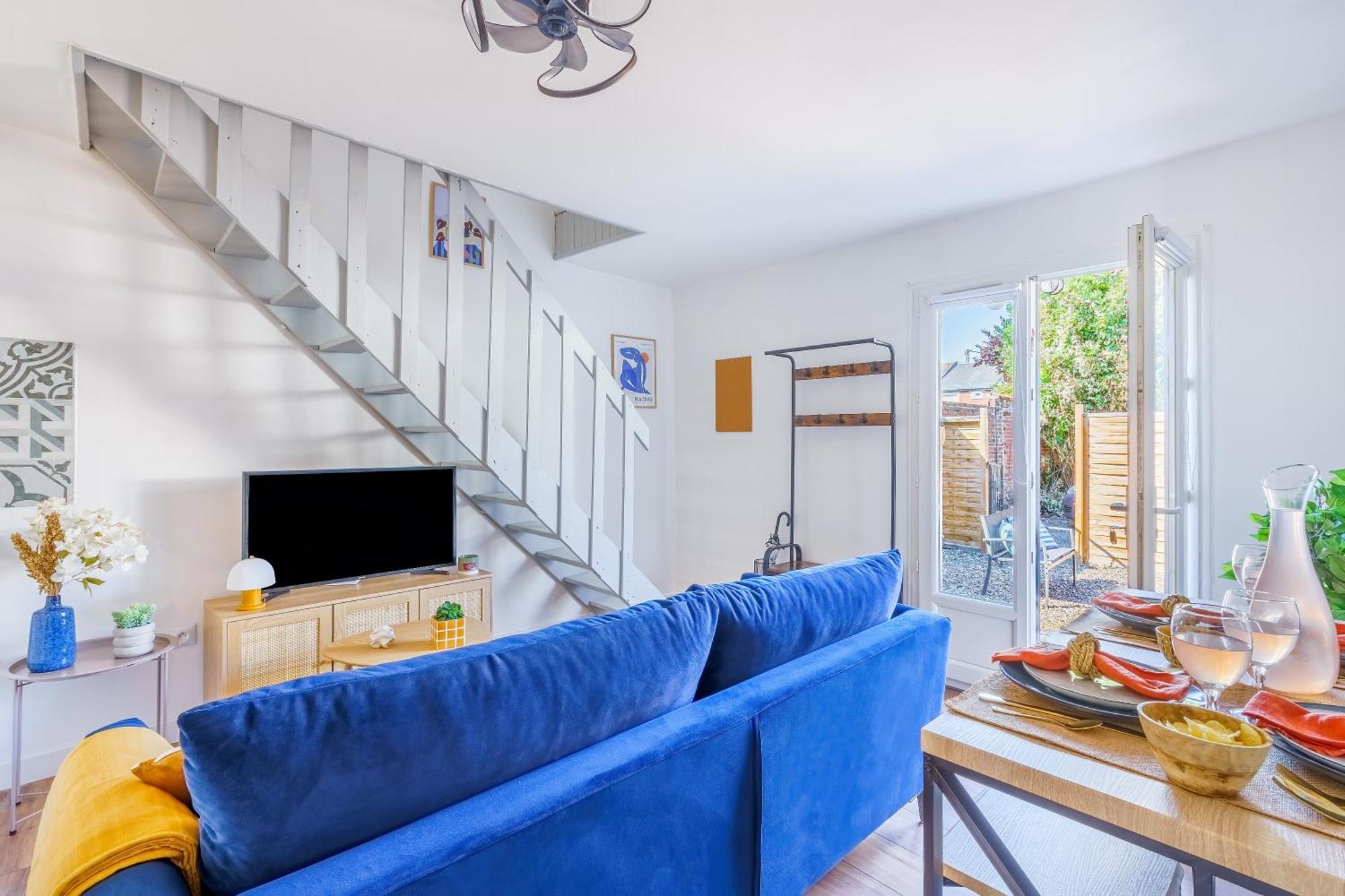 Maisonnette Bleu Horizon Avec Jardin - 2Min Gare - Serenito Homes Saint-Just-en-Chaussee Dış mekan fotoğraf